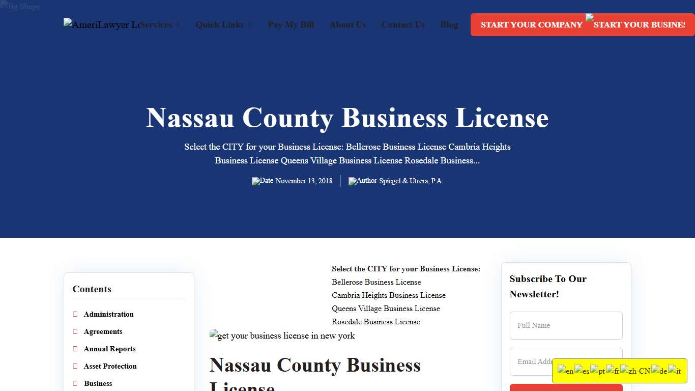 » Nassau County Business License